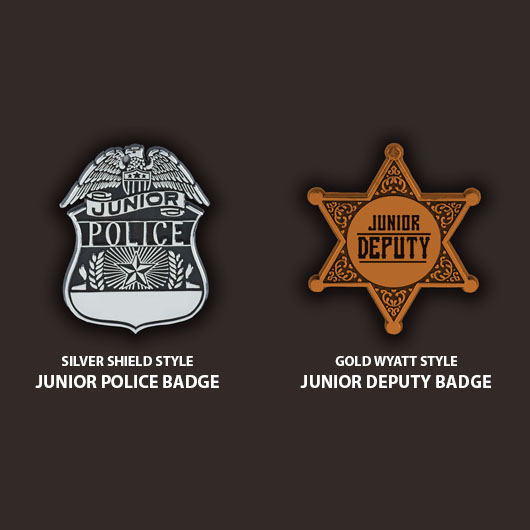 plastic preprinted police clip badges