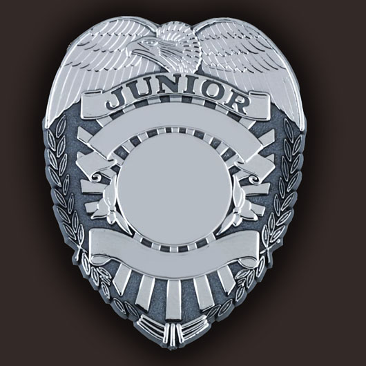 bulk blank plastic Commissioner police badges